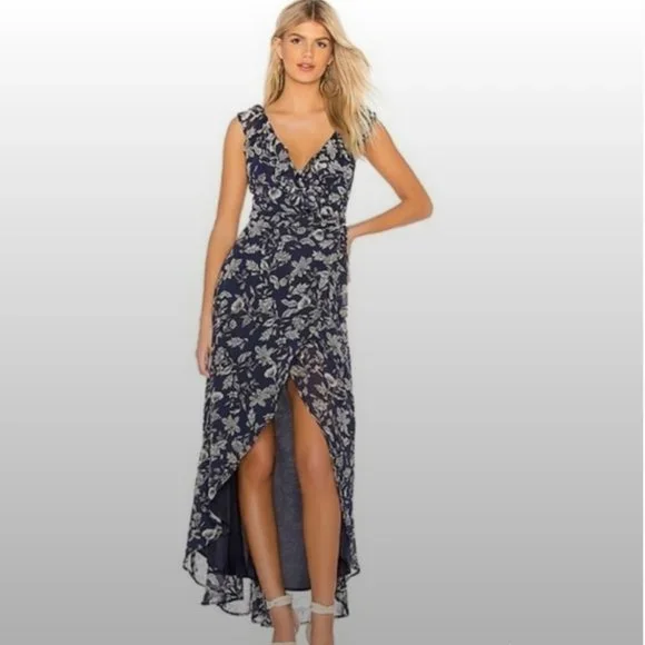 BB Dakota | Dresses | Bb Dakota Rsvp Kelli Ruffle Maxi Wrap Dress | Poshmark